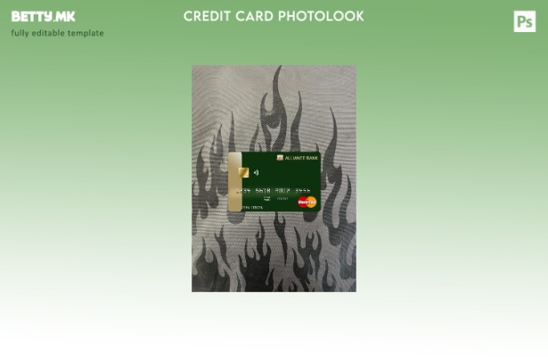 модерен стил Австриска Алијанса банка мастер карта photolook преден шаблон